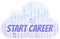 Start Career typography vector word cloud.