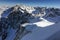 The start of the famous off-piste ski run, the Vallee Blanche, Mont Blanc, France