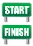 Start finish illustration banners