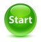 Start glassy green round button