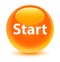 Start glassy orange round button