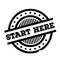 Start Here rubber stamp