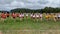 Start of a high school girls cross country race