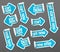 Start now, get started now, pay here, buy here, new offer, book here, get now - stickers set