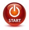 Start (power icon) glassy brown round button