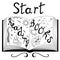Start reading books. Motivational quote about book and read. Han