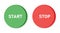 Start stop flat press button, vector starter