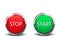 Start Stop Glossy Button