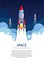 Start Up business rocket vector illustration for space banners or posters in vector format