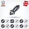 Start up icon. Startup business rocket sign