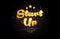 start up star golden color word text logo icon