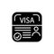 Start up visa vector icon. Temporary residence permit illustration sign.