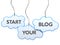 Start your blog on cloud banner