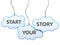 Start your story on cloud banner