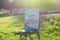 Started etude oil on the easel in the botanical garden