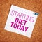 Starting Diet Today