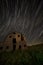 Startrails,old barn