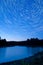 Startrails over Kingston Lake