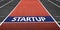 Startup Business Concept, Present on Start Line