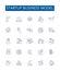 Startup business model line icons signs set. Design collection of Entrepreneurship, Startups, Innovation, Planning