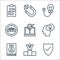 startup and development line icons. linear set. quality vector line set such as security, challenge, agenda, creativity, search