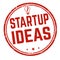 Startup ideas grunge rubber stamp