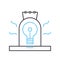 startup incubator line icon, outline symbol, vector illustration, concept sign