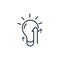 Startup light bulb line style icon