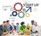 Startup New Business Plan Strategy Teamwork Concept