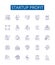 Startup profit line icons signs set. Design collection of Profitability, Profits, Revenue, Growth, Entrepreneurship