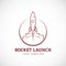 Startup Rocket Space Ship Abstract Vector Logo