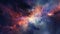 Stary night cosmos. Universe science astronomy. Colorful space galaxy cloud nebula. Generative AI for banner, poster, cover,