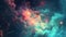 Stary night cosmos. Universe science astronomy. Colorful space galaxy cloud nebula. Generative AI for banner, poster, cover,