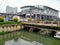 Stasiun Duri, Tambora, Jakarta, View of the train station building standing in front of the river