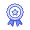 Stat inside badge showing concept of best quality vector design,star badge icon