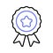 Stat inside badge showing concept of best quality vector design,star badge icon