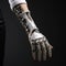 State-of-the-Art Prosthetic Robotic Arm in Elegant White Design. AI generation