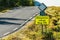 State border is closed is written on Norwegian on road sign checkpoint between Sweden and Norway. Corona restrictions