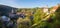 State castle Rozmberk nad Vltavou south bohemia and church panoramatic (panorama) view