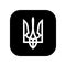 State Emblem of Ukraine. White trident.