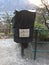 State of emergency in Italy. A litter bin wrapped in plastic bag with a notice at Tappainer path in Merano, Italy.