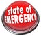State of Emergency Red Flashing Light Button Warning Danger Crisis