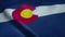 State flag of Colorado waving in the wind. 3d rendering