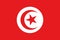 State flag of the country of Tunisia.