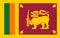 The state flag of Sri Lanka waving in the wind