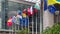 State flags European Union member states background, the European Parliament, Brussels, Belgium, Europe, August 5, 2023