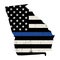 State of Georgia Police Support Flag Illustration