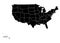 State Hawaii on USA territory map. White background. Vector illustration