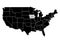 State Iowa on USA territory map. White background. Vector illustration