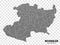 State Michoacan of Mexico map on transparent background. Blank map of  Michoacan  with  regions in gray for your web site design,